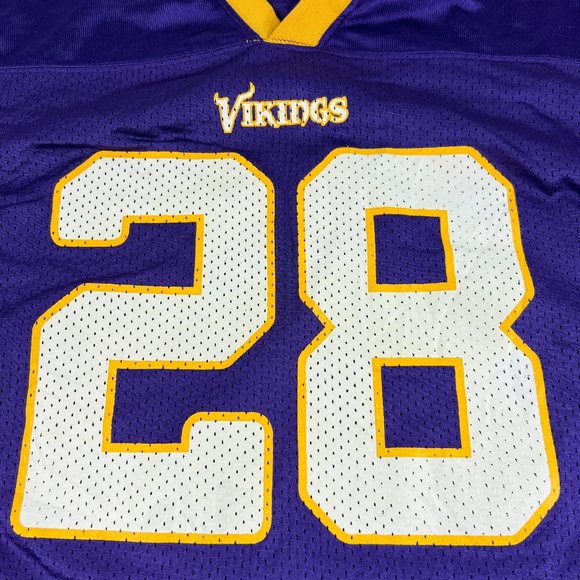 Y2K Reebok NFL Minnesota Vikings Adrian Peterson 28 Jersey Youth Large Purple - Picture 3 of 12